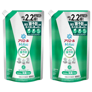 ARIEL MiRAi 日本原裝進口 消臭2倍濃縮抗菌洗衣精補充裝 綠色, 640g, 2包