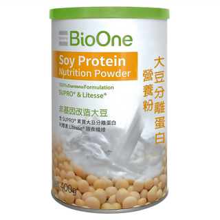BioOne 碧而優 大豆分離蛋白營養粉, 美國Danisco配方, 含膳食纖維, 400g, 1罐