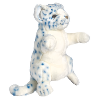 HANSA TOY 雪豹手偶 絨毛填充玩具, 1個, 1個, 32cm, 藍色