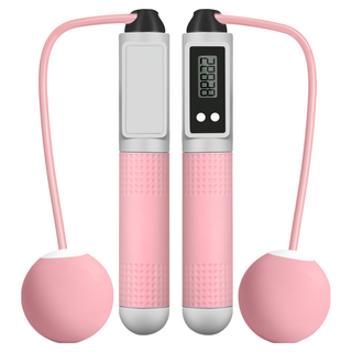 無繩跳繩 計數款 Set 2個 粉色 PP材質, 361g, 1組