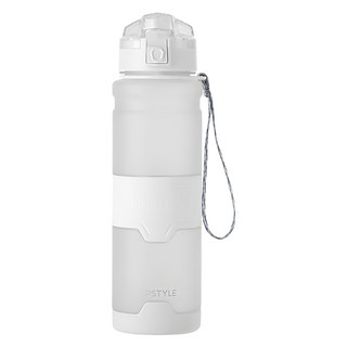 UPSTYLE Tritan 健身水壺, 磨砂白, 700ml, 1個