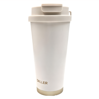 Well Life 悅生活 DILLER 美式大開口 316不鏽鋼金豔保溫杯 8.3cm大杯口 附時尚編織提繩, 白色, 520ml, 1個