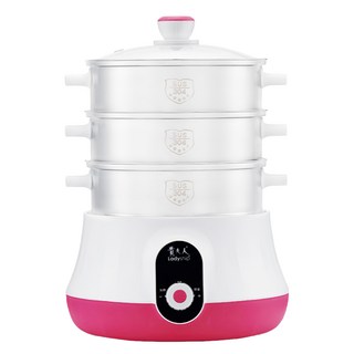 Ladyship 貴夫人 精靈廚房蒸氣鍋 粉紅色 KY-809 304不鏽鋼多層蒸煮 自動保溫多功能