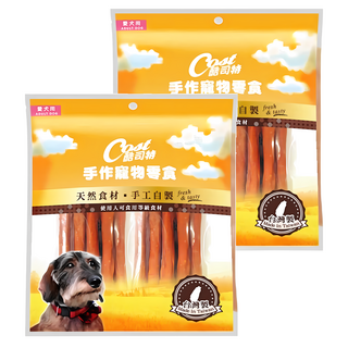 酷司特 寵物零食 潔牙長棒 10入 (5入*2) - 台灣製 手工自製, 雞腿, 2包
