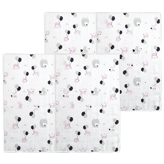 KU.KU Duckbill 酷咕鴨 夢想氣球紗布澡巾, 酸甜蜜桃粉, 2個