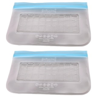 prepara 沛樂生活 食物保鮮密封夾鏈袋 藍色, 4號袋(20.32 x 12.7cm), 2入, 1組