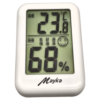 Mayka 明家 LCD自動感應溫濕度計, 笑臉顯示, 可磁吸/壁掛/站立, TM-T95, 1個