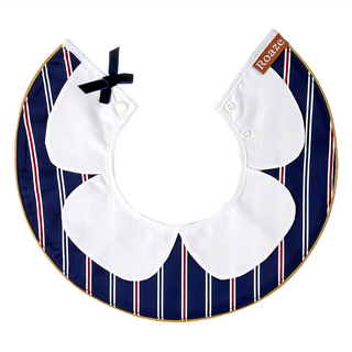 Roaze 柔仕 典雅系列 日系圍兜 31 x 31cm 3個月以上, 深藍花領, 1件, 1件