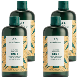 THE BODY SHOP 美體小舖 薑根鏗活調理洗髮精 400ml 天然植萃 強韌髮根 溫和潔淨 舒緩頭皮乾癢, 4瓶