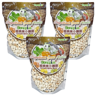 Boneplus 超美味小饅頭-香濃牛奶, 小顆粒狗狗零食, 270g, 3包