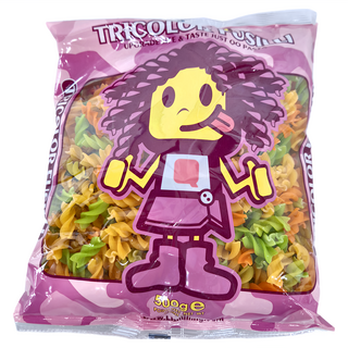 QQ 三色螺旋麵, 500g, 1包