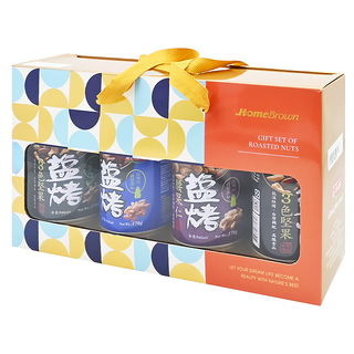 HOMEBROWN 紅布朗 鹽烤堅果四入禮盒, 680g, 1盒