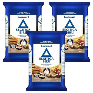 Indofood 小麥麵粉 SEGITIGA BIRU Tepung Terigu, 1kg, 3包