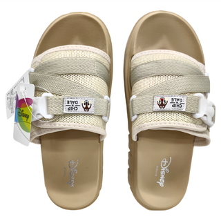 BORUI 柏睿鞋業 大人款 可調式織帶造型休閒拖鞋, 奶茶色, 240mm