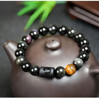 Buddha best 12生肖開運招財健康祈福黑曜石佛珠手鍊