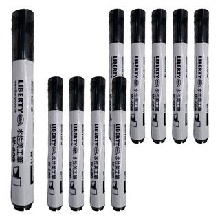 LIBERTY 利百代 水性美工筆 W-600 單色, 黑色, 10支