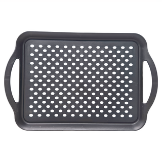 KEYWAY 聯府 大圓點止滑托盤 D106-2 365g, 黑色, 1個