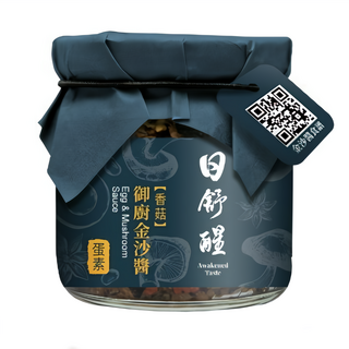 日舒醒 御廚金沙醬 香菇 整顆放牧鴨蛋製作 無色素、無防腐劑、無人工香料, 150g, 1罐