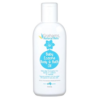 Grahams 珂然 嬰兒潤膚油, 異位性皮膚適用, 乾燥敏感肌膚, 舒緩受損肌, 100ml, 1瓶