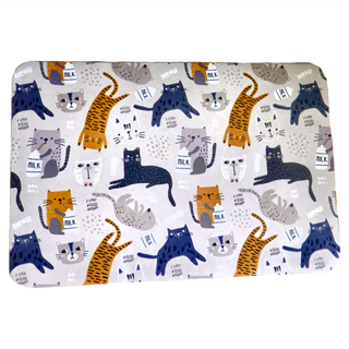 STYLE_G時代家居 吸水奈米絨軟式硅藻土地墊, 58 x 38 x 0.5cm, 慵懶貓咪 淺棕色, 1個