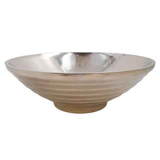 MiyAco 米雅可 A-OK 304日式拉麵碗 26CM 高級不銹鋼, 1個, 銀色