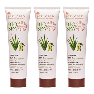 Sea of Spa 酪梨蘆薈抗裂腳霜 100ml，舒緩敏感，滋潤保濕, 3條, 1件