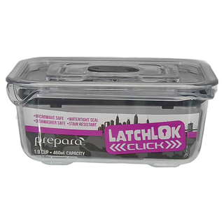 prepara 沛樂生活 Latchlok CLICK系列 TRITAN保鮮盒, 460mL, 防漏保鮮, 適用於70度以下洗/烘碗機, 1個