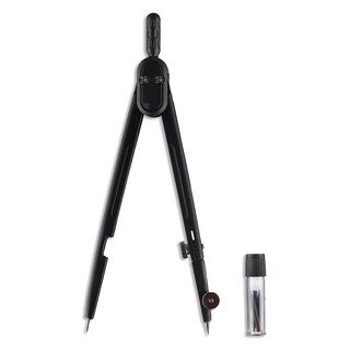 M&G STATIONERY 晨光文具 七拉鍊經典金屬黑圓規, 1個