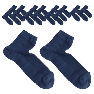 B.V.D. 90°氣墊運動女襪-BW304 空軍藍, 22-25cm