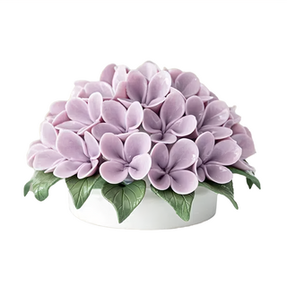 A&R 招財開運陶瓷繡球花款 淺紫色 10.5 x 6.5cm 居家擺飾 薰香爐, 1個