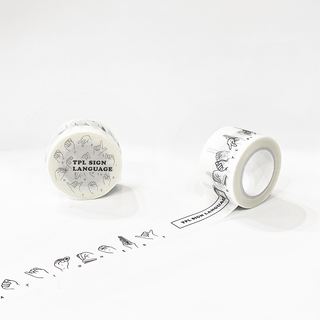 TPL 紙膠帶 2.5cm x 10m 台灣製, 招牌手語 白色, 1個