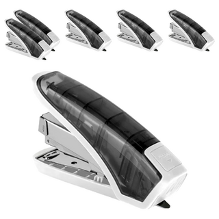 KW-triO 堡勝企業 空氣指感訂書機 省力60% 裝訂 大容量裝針置物槽 一次可裝訂15張 尾端附除針裝置, 白色, 6個