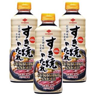 Sanbishi 壽喜燒醬, 日本原裝進口, 香甜濃郁壽喜燒醬汁, 日式道地風味, 美味料理的好幫手, 600ml, 3瓶