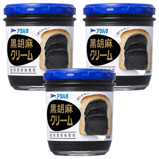 Aohata 黑芝麻醬 140g*3罐組 - 香醇濃郁，早餐、點心最佳選擇, 3罐