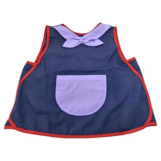 日系水手領結幼兒輕便圍兜-薰衣紫-6號 Cotton35%+Polyester65%, 1件