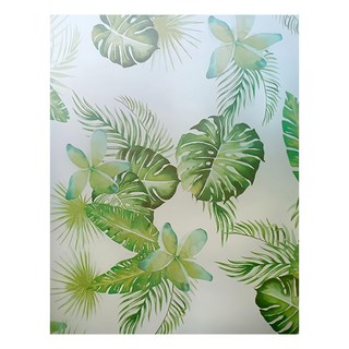 半島良品 抗UV防曬靜電貼窗貼, 龜背葉