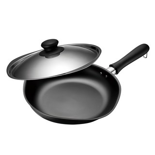 SORI YANAGI 柳宗理 岩紋單手鐵鍋 附蓋, 25cm, 1組