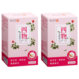 順天本草 四物美妍茶 添加人參, 5g, 10包, 2盒