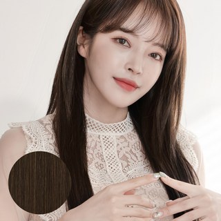 Euro Hair 真人髮12件式扣式接髮片, 4號 自然棕色, 1組