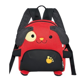imitu 米圖 造型PUPPY兒童後背包, 紅黑色, 35 x 30cm
