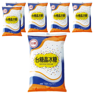 台糖 晶冰糖 甘蔗砂糖製成 風味獨特 飲料沖泡適用, 1kg, 6包