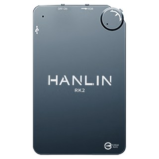 HANLIN 超薄MP3雙模聲控錄音卡 RK2 一鍵錄音 內建刪除功能 4mm機身, 黑色