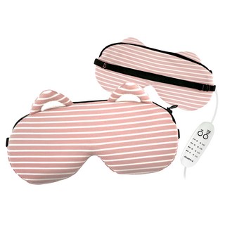 aibo 日系天竺棉 長效草本香薰熱敷蒸氣眼罩, 透氣吸汗 舒緩疲勞 可調溫定時, USB-19N1, 粉色, 1個