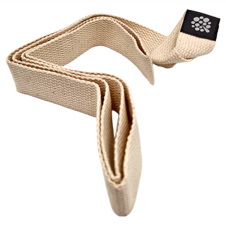 QMAT 2合1瑜珈繩揹帶, 純棉材質, 台灣製造, 方便攜帶, 米色, 160 x 4 x 0.2cm, 1個