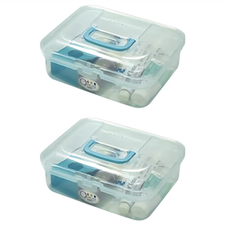 中芭比置物箱 1組, 藍色, 2個