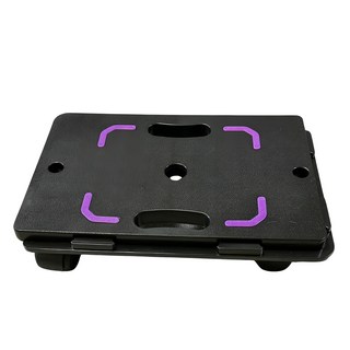 HUN TAI PLASTIC 小烏龜平板車, 耐重120公斤, 輪子好組裝, 黑色, 1個