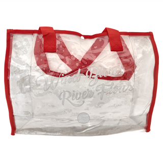 理享家 大容量透明防水沙灘包 ZZ3348, 紅色, 1個