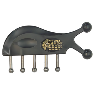 黑魚 五丁多功能按摩器，PP+不鏽鋼材質，台灣製造, 單一商品, 黑色