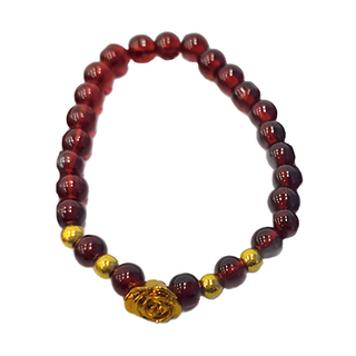 貔貅六字箴言手珠，招財轉運，男女情侶手鏈，個人配飾, 氣質款 金玫瑰, 1組