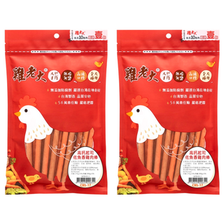 雞老大 雞肉棒 犬用 天然手作 無鹽 台灣製造 嚴格把關, 高鈣起司佐魚香, 170g, 2包